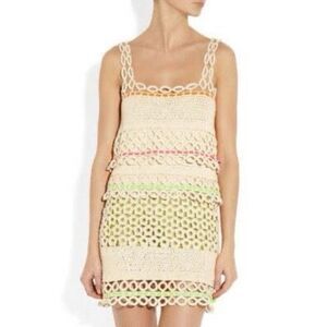 Moschino Crochet Mini Dress -  Boho Knit - Size US 10